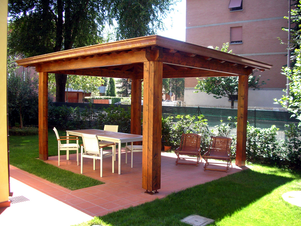 Gazebo e casette in legno Gazebi in legno per terrazzi
