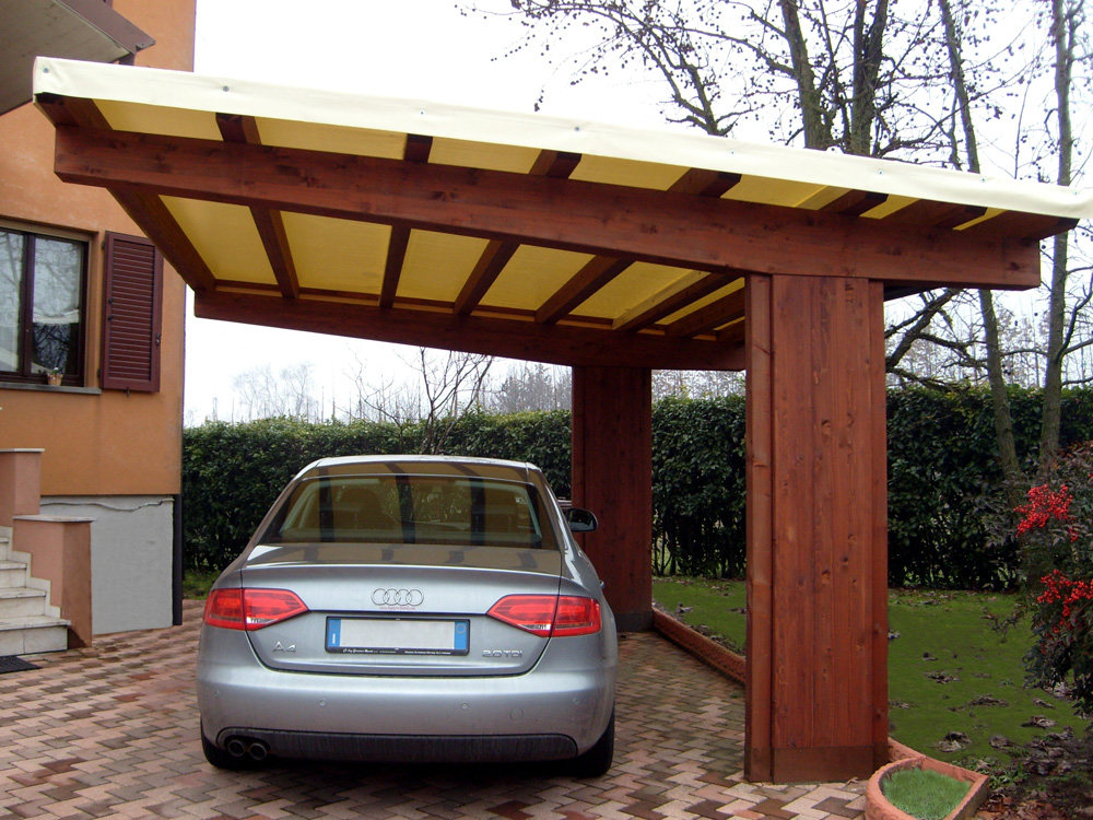 Porticati con telo in pvc su misura e senza opere murarie Tettoia con telo scorrevole